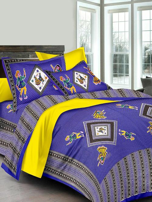 cotton double bed sheet with 2 pillow covers - 16324914 - Very Small Image - 1