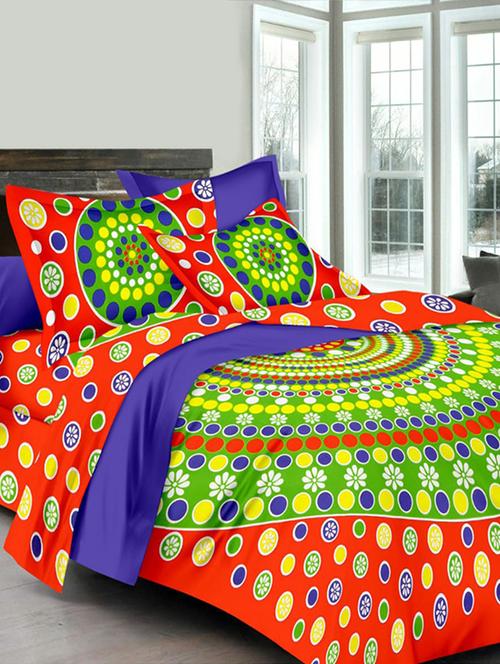 cotton double bed sheet with 2 pillow covers - 16324937 - Very Small Image - 1