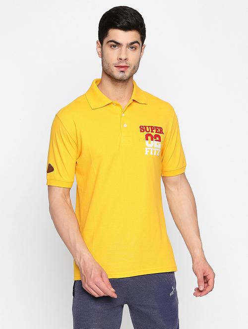 yellow solid polo tshirt - 16325105 - Very Small Image - 1