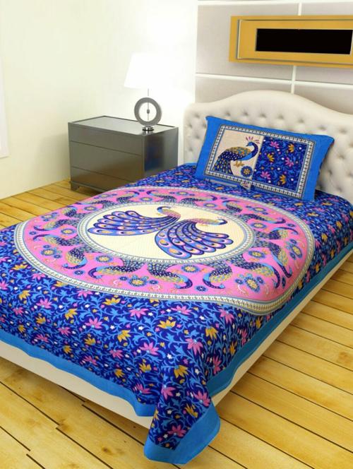 cotton single bed sheet with 2 pillow covers - 16325205 - Very Small Image - 1