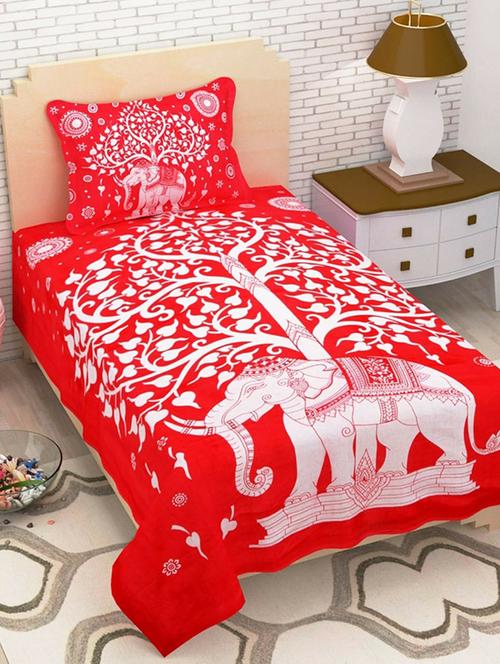 cotton single bed sheet with 2 pillow covers - 16325226 - Very Small Image - 1