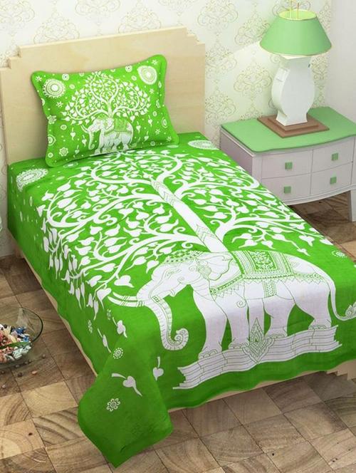 cotton single bed sheet with 2 pillow covers - 16325228 - Very Small Image - 1
