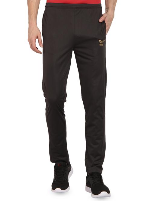 black polyester full length track pant - 16325573 - Very Small Image - 1