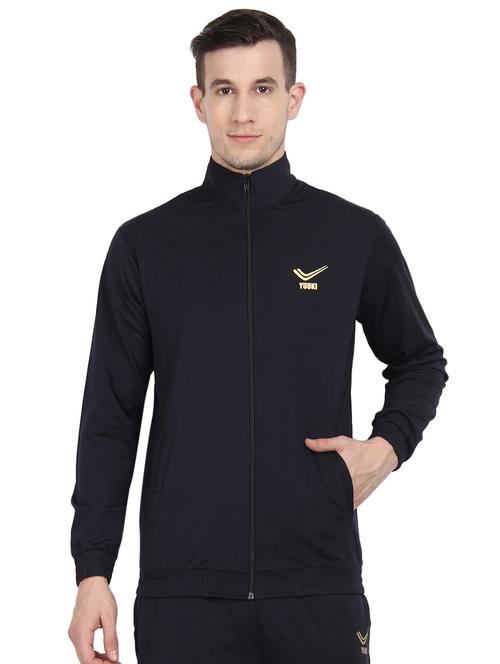 navy blue solid casual jacket - 16325590 - Very Small Image - 1