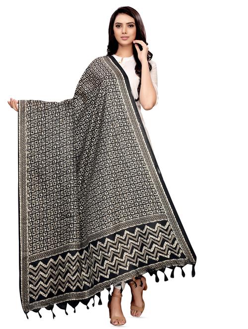 printed dupatta with tassels - 16325849 - Very Small Image - 1