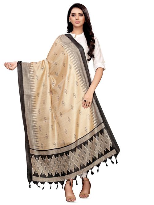 printed dupatta with tassels - 16325853 - Very Small Image - 1