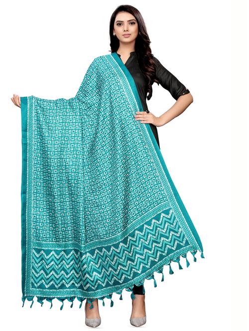 printed dupatta with tassels - 16325861 - Very Small Image - 1