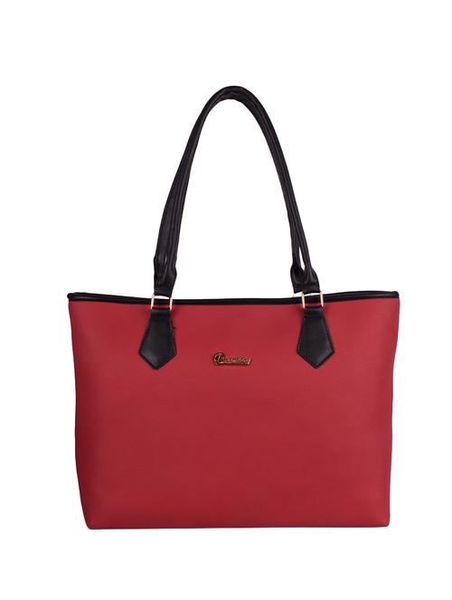 red leatherette (pu) handbag - 16325969 - Very Small Image - 1