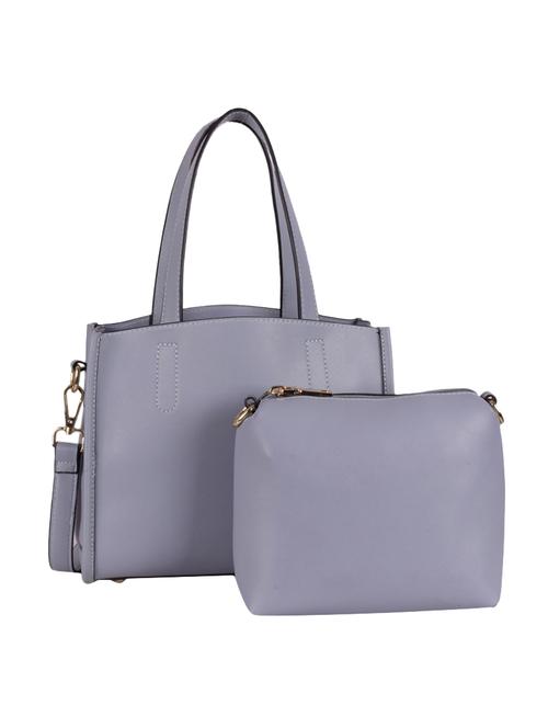 grey leatherette (pu) regular handbag - 16325989 - Very Small Image - 1