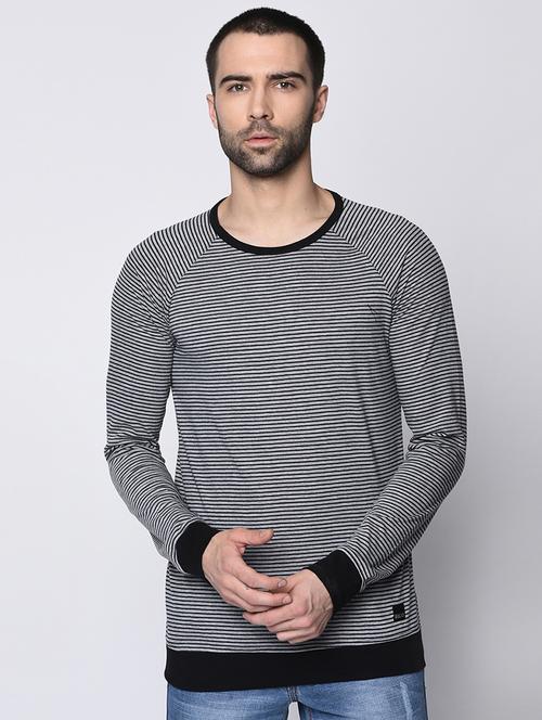 grey striped raglan t-shirt - 16326233 - Very Small Image - 1