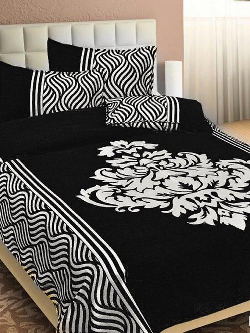 chenille double bed sheet with 2 pillow covers - 16326469 - Very Small Image - 1
