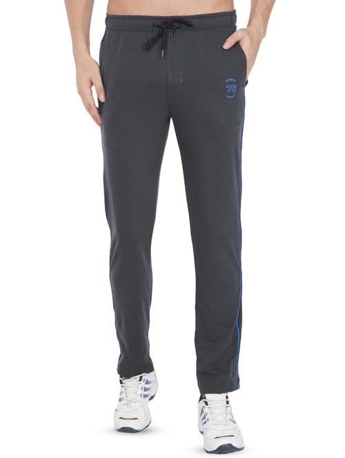grey solid track pant - 16326946 - Very Small Image - 1