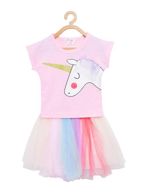 pink cotton skirt top set - 16327224 - Very Small Image - 1