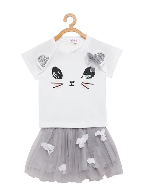 white cotton skirt top set - 16327228 - Very Small Image - 1