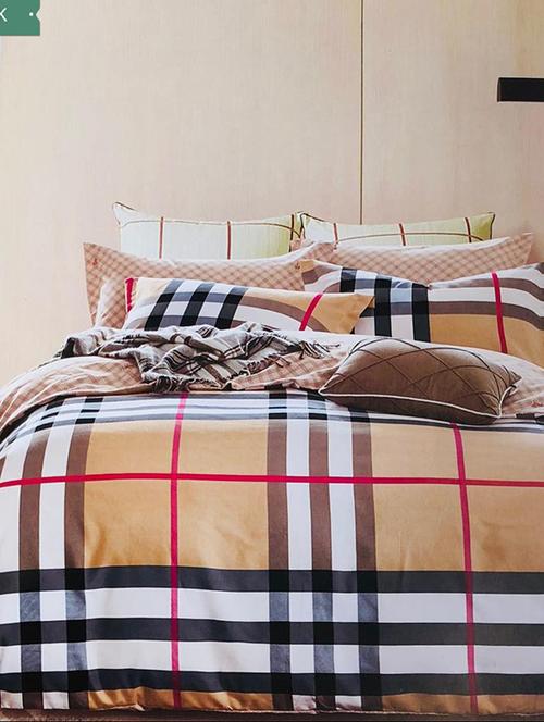 glace cotton book fold double bed sheet with two pillow cover pillow covers - 16327267 - Very Small Image - 1