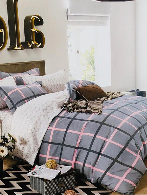glace cotton book fold double bed sheet with two pillow cover pillow covers - 16327272 - Very Small Image - 1