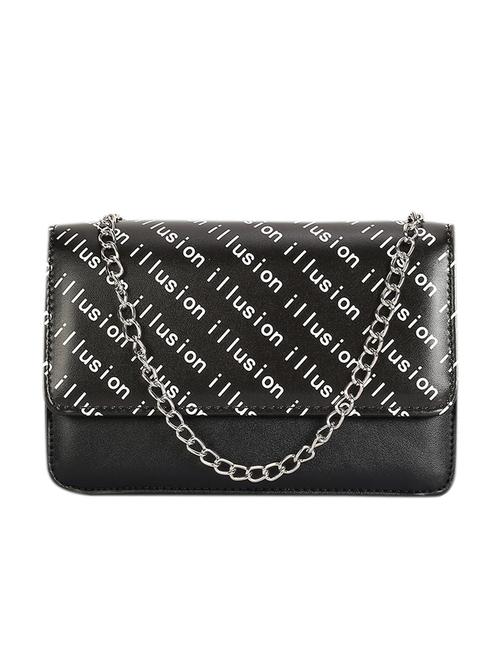 black leatherette (pu) sling bag - 16328000 - Very Small Image - 1