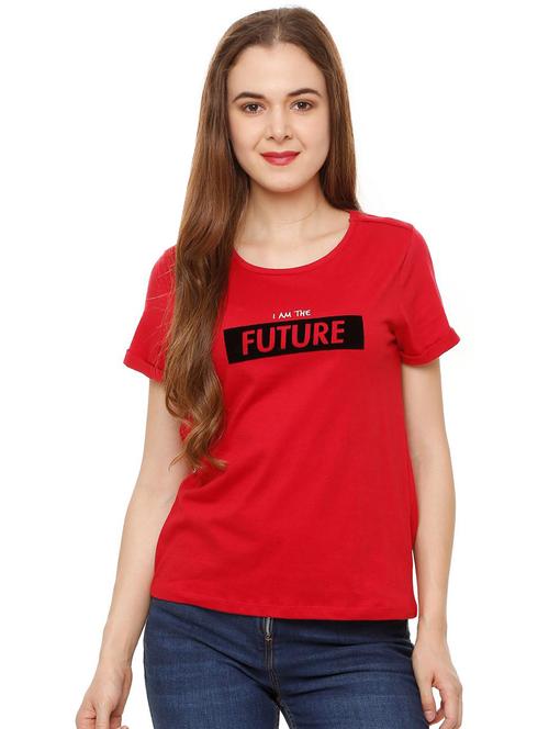 turn up sleeved graphic print tee - 16328065 - Very Small Image - 1
