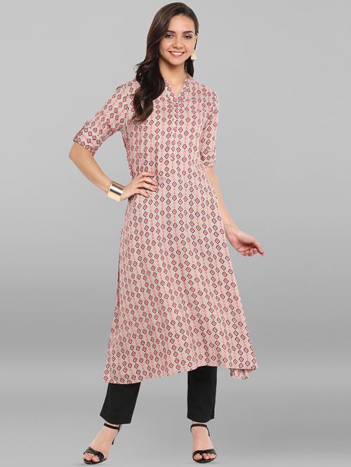 ikat printed a-line kurta - 16328753 - Very Small Image - 1