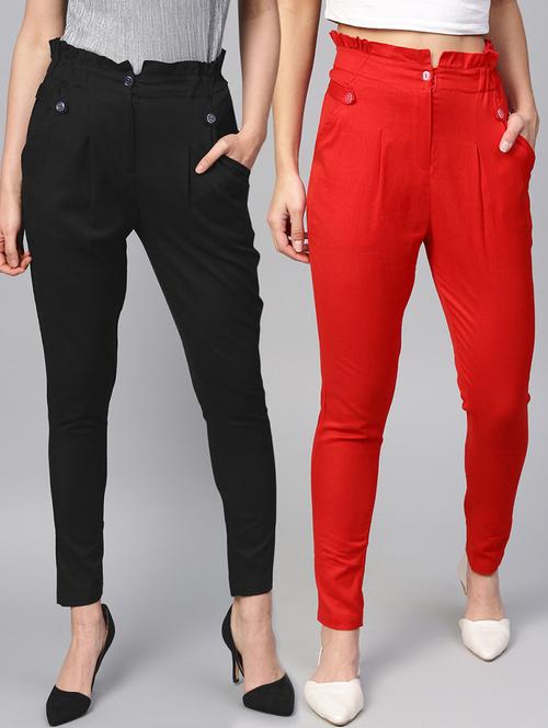 set of 2 frill waist trousers - 16328826 - Very Small Image - 1