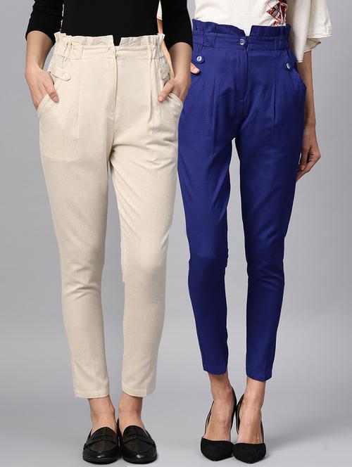 set of 2 frill waist trousers - 16328842 - Very Small Image - 1