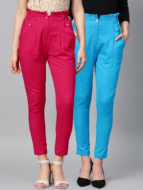 set of 2 frill waist trousers - 16328851 - Very Small Image - 1