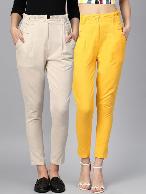 set of 2 frill waist trousers - 16328859 - Very Small Image - 1