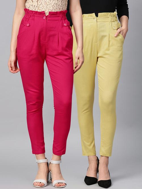 set of 2 frill waist trousers - 16328869 - Very Small Image - 1