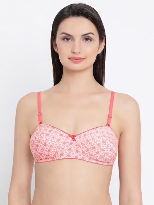 lace trim bow patch bra - 16329142 - Very Small Image - 1