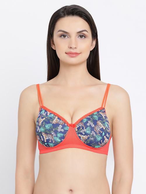 lace detail bow patch bra - 16329147 - Very Small Image - 1