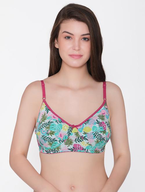 tropical print bow patch bra - 16329149 - Very Small Image - 1