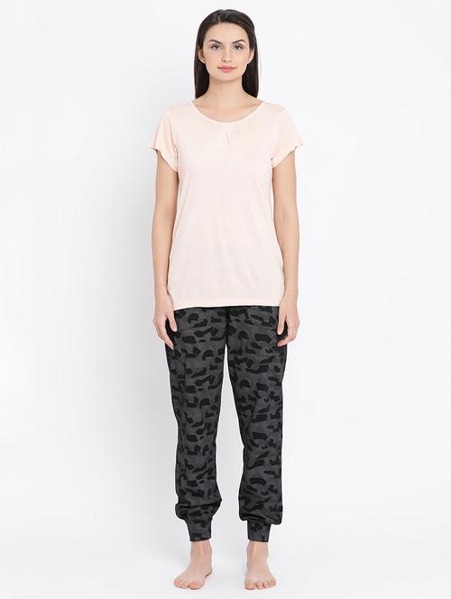 pleat detail top and pajama set - 16329263 - Very Small Image - 1