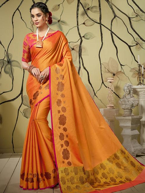 self-design banarasi saree - 16330796 - Very Small Image - 1