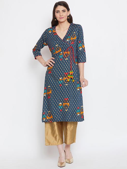 foil printed kurta palazzo set - 16331189 - Very Small Image - 1