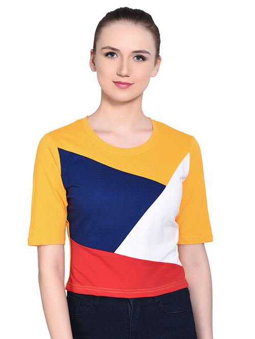 color block crop top - 16331413 - Very Small Image - 1