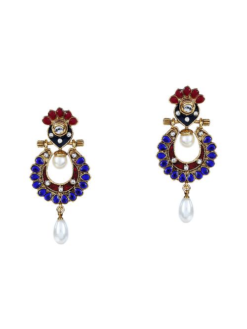 multi colored metal drop earring - 16332219 - Very Small Image - 1