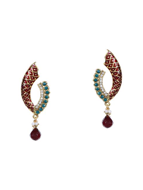 multi colored metal drop earring - 16332240 - Very Small Image - 1