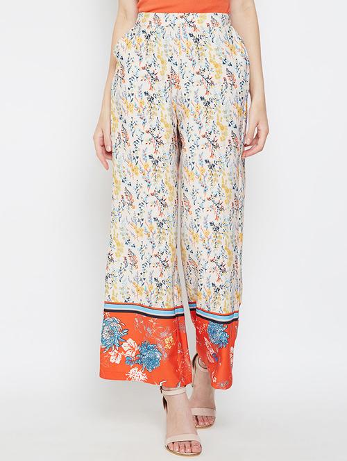 high rise floral wide leg trouser - 16332805 - Very Small Image - 1