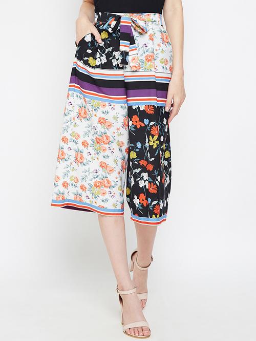 tie knot pocket detail color block culotte - 16332812 - Very Small Image - 1