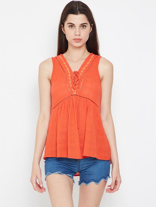 lace up detail high low top - 16333058 - Very Small Image - 1