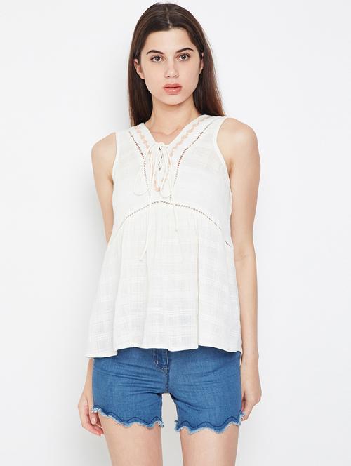 lace up detail high low top - 16333062 - Very Small Image - 1