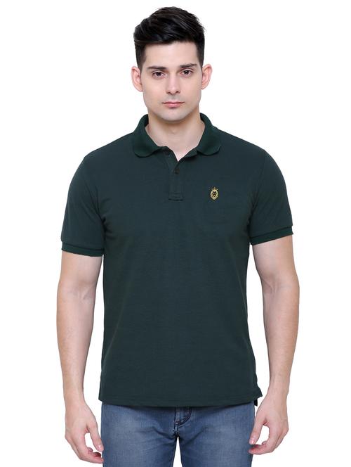 green solid polo t-shirt - 16333221 - Very Small Image - 1