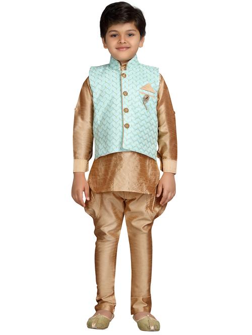 green silk kurta set - 16333858 - Very Small Image - 1