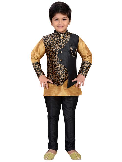 black cotton kurta set - 16333862 - Very Small Image - 1