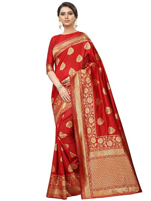floral printed saree with blouse - 16334173 - Very Small Image - 1