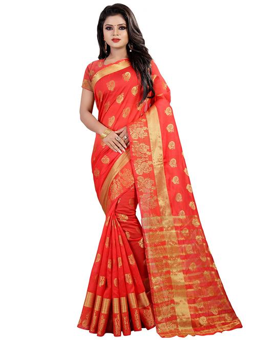conversational woven saree with blouse - 16334433 - Very Small Image - 1
