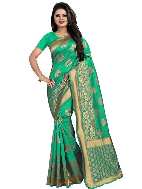 floral printed saree with blouse - 16334507 - Very Small Image - 1