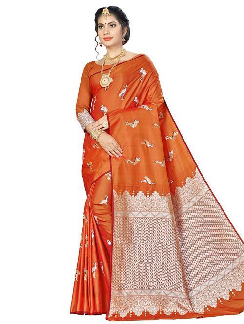 conversational banarasi saree with blouse - 16334753 - Very Small Image - 1