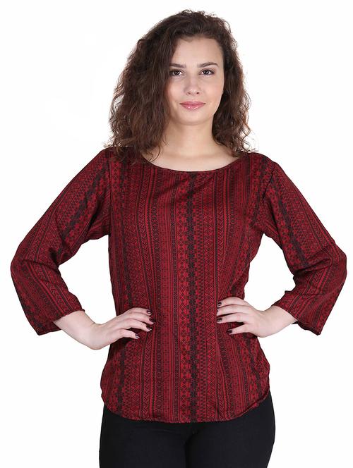 round neck printed top - 16336981 - Very Small Image - 1