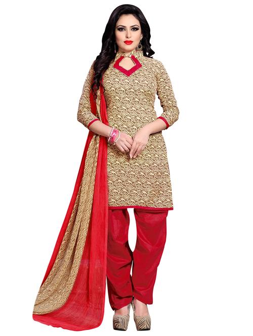 floral printed unstitched salwar suit - 16337066 - Very Small Image - 1